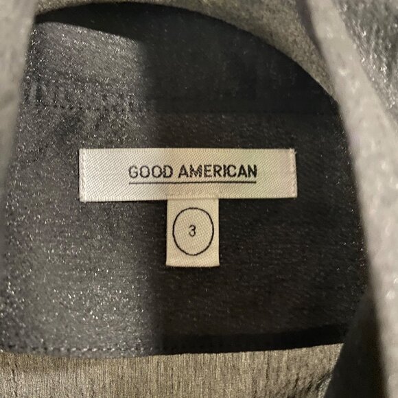 Good American Sheer Crop Bomber Jacket Black Size‎ 3 (L) - Picture 4 of 8